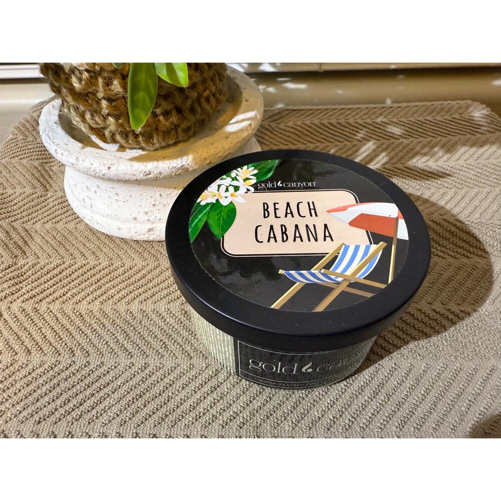Gold Canyon Candles Small 10oz Beach Cabana Highly Scented Candle  Hard to Find